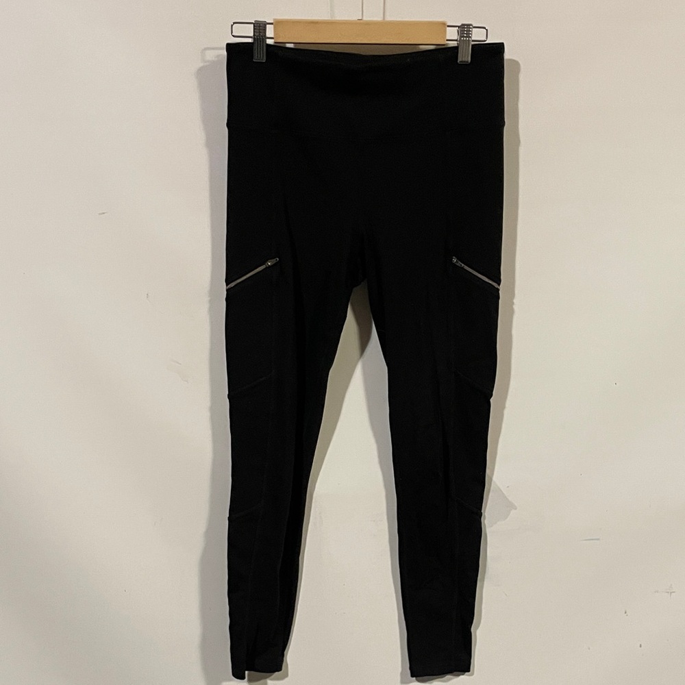 Athleta Black High-Rise Zipper Pocket Leggings